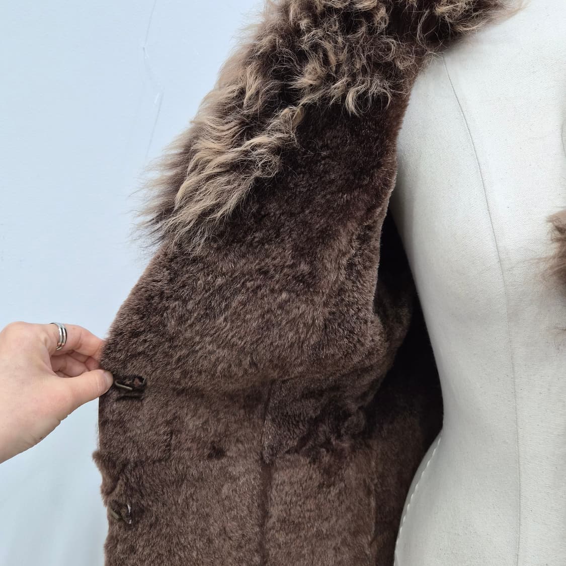 리얼양털 퍼카라 무스탕자켓 상품이미지8