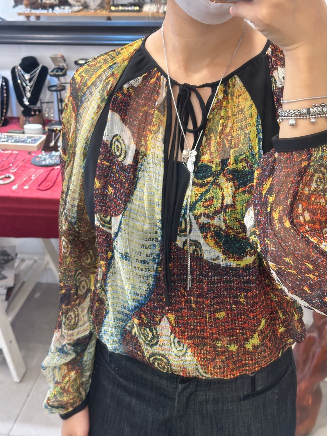 Vintage pearl bolo tie 상품이미지5