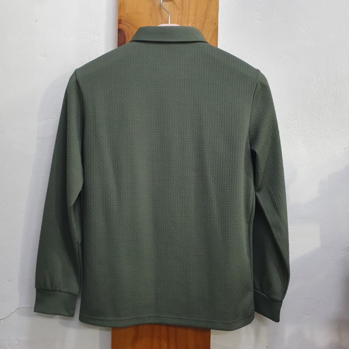 카키색 남자 긴팔 카라 티셔츠(95) 상품이미지5