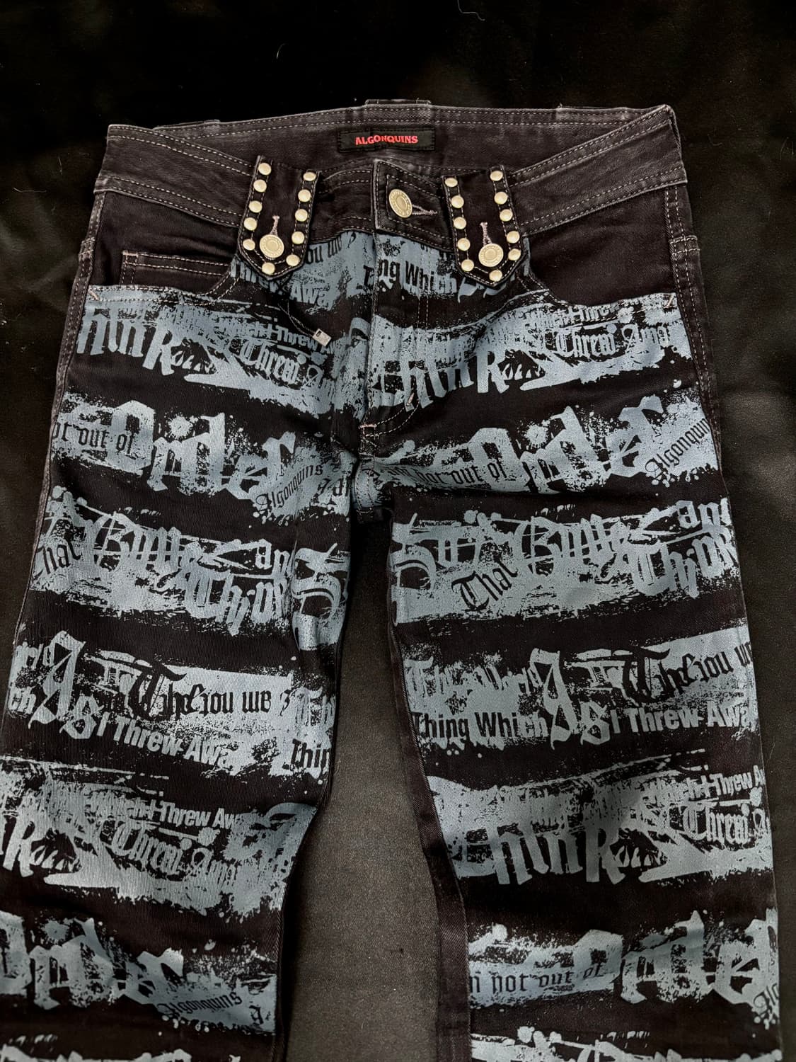 [ALGONQUINS] 00’s Punk Print Boots Cut S 상품이미지3