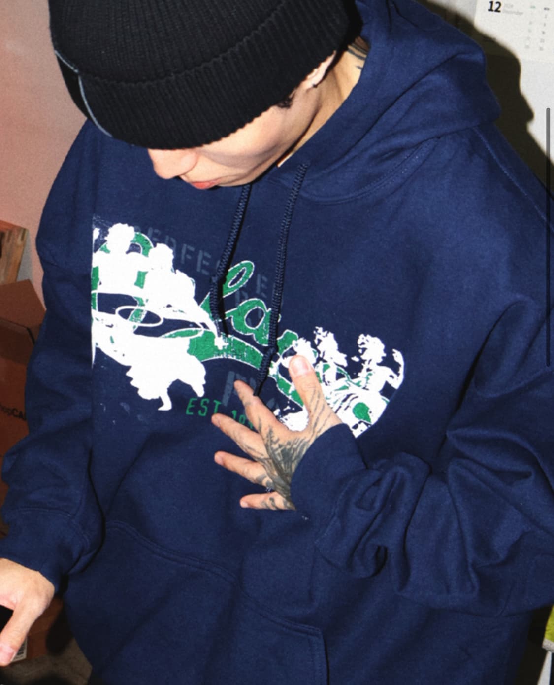 GILDAN, GRAPHIC PRINT SWEAT HOOD ( 2XL ) 상품이미지1