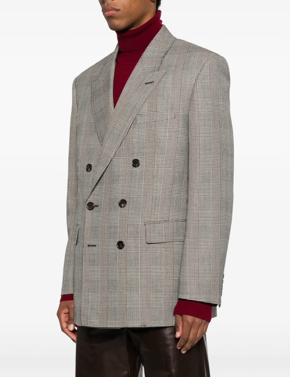 [차은우님 착용] 생로랑 25ss 프린스 오브 웨일즈 자켓 상품이미지4