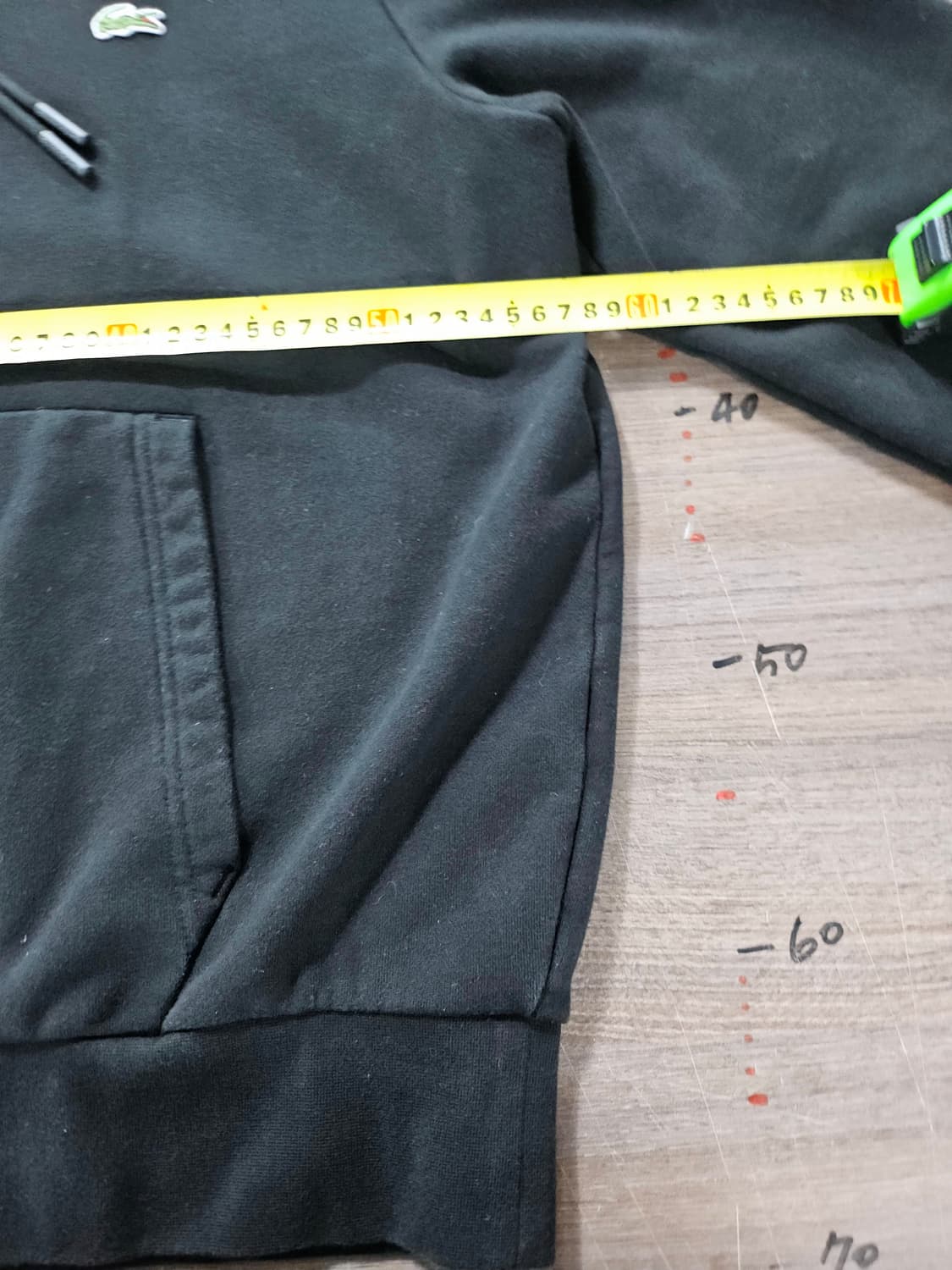 라코스테 블랙 후두 맨투맨 XL 상품이미지5