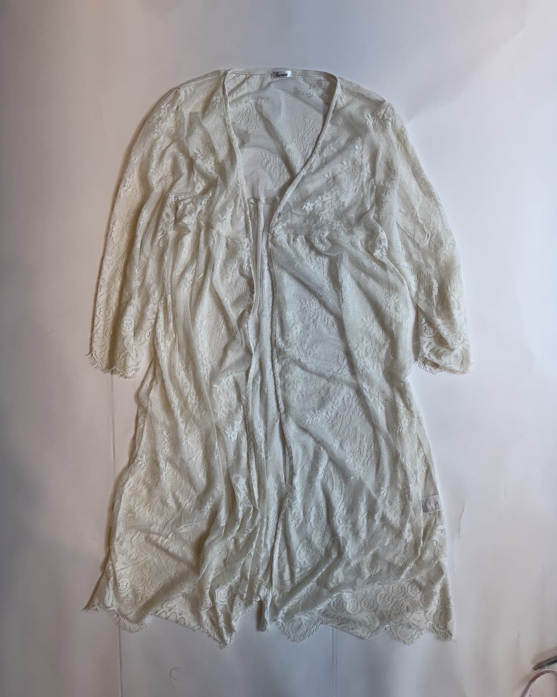 Floral Sheer Lace Long Cardigan 상품이미지1