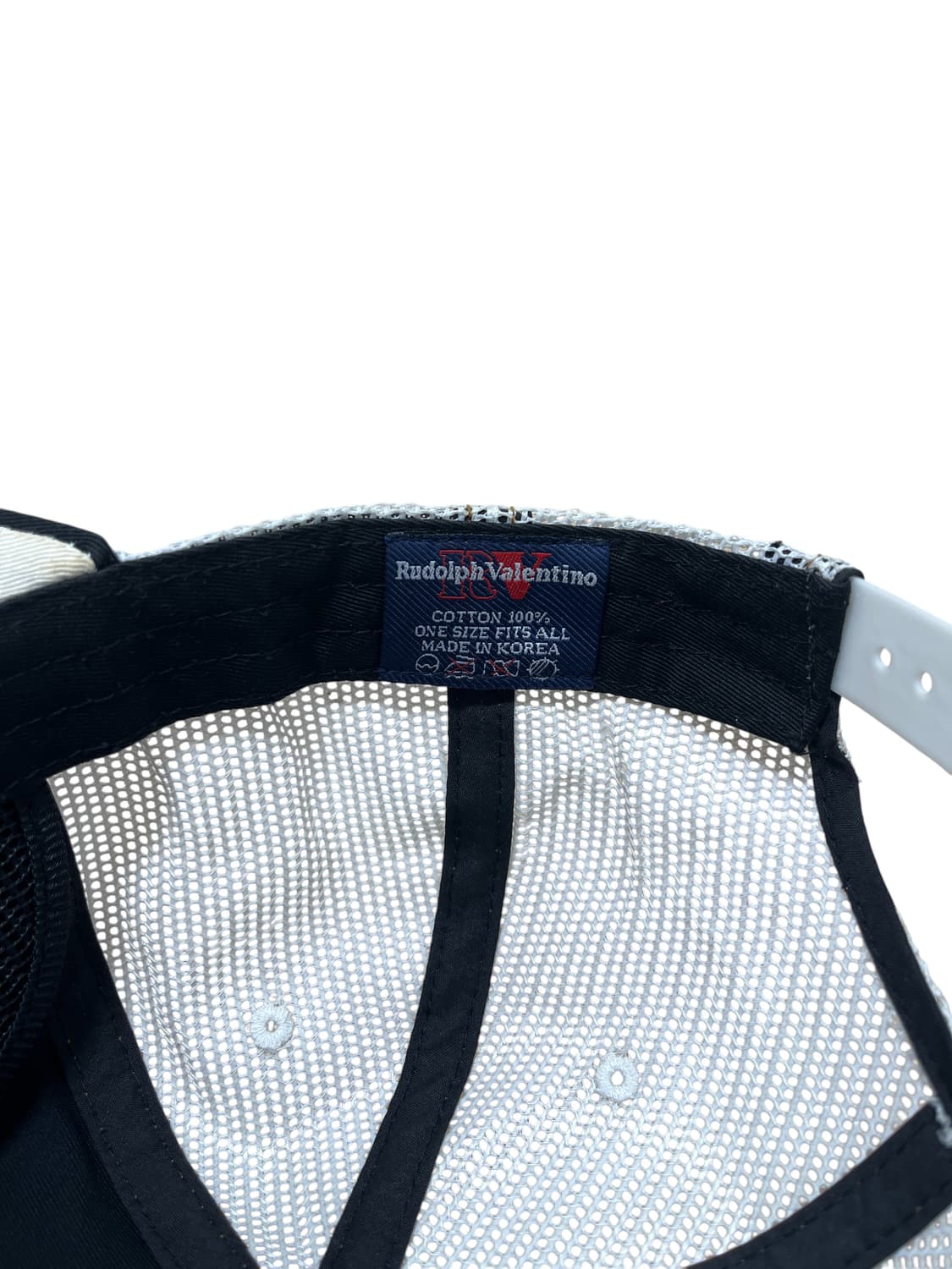 Rudolph Valentino 블랙 화이트 트러커 캡 상품이미지5