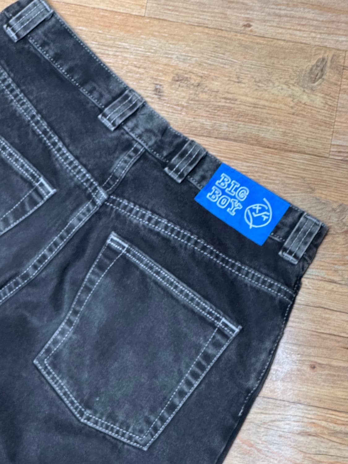 폴라스케이트 빅보이팬츠 실버블랙s 상품이미지2