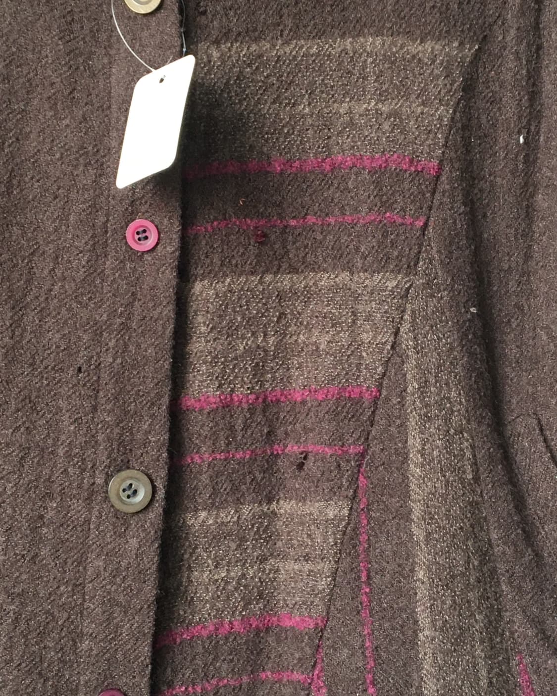 Pattern layered unbalanced woolen cardig 상품이미지4