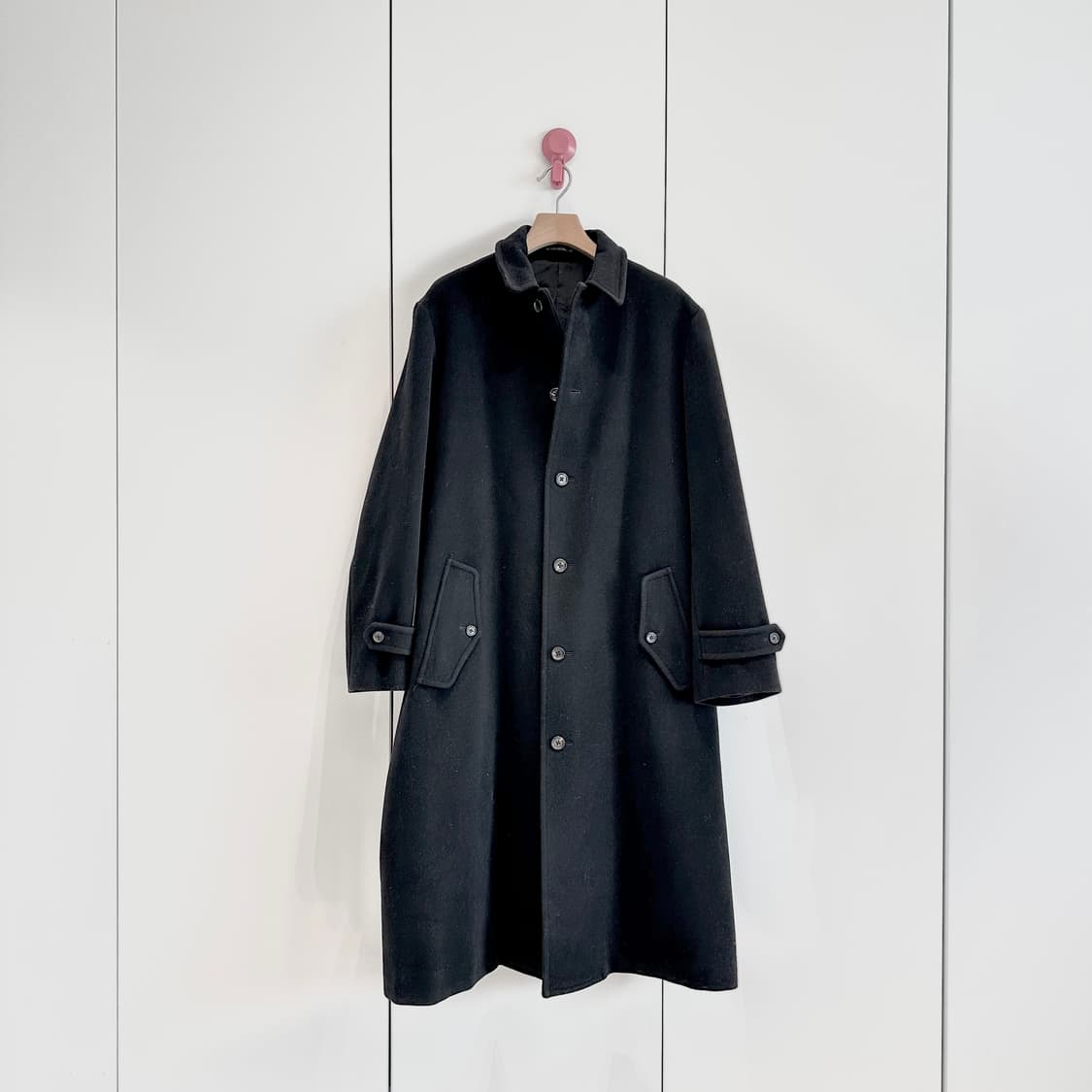 09fw 요지야마모토 뿌르옴므 멜튼울 버튼다운 코트 상품이미지4