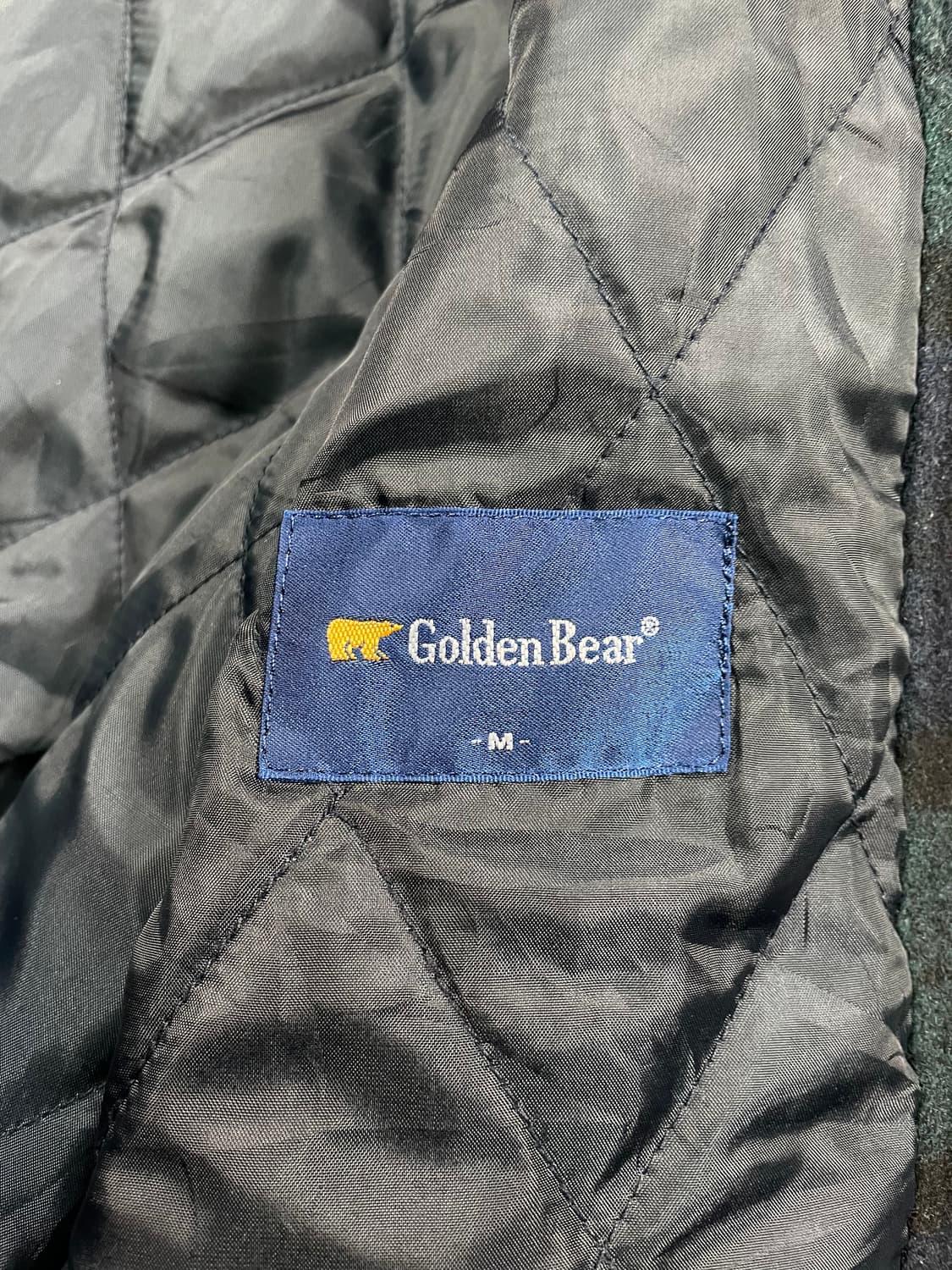 골든베어 울 체크 블루종 자켓 상품이미지7