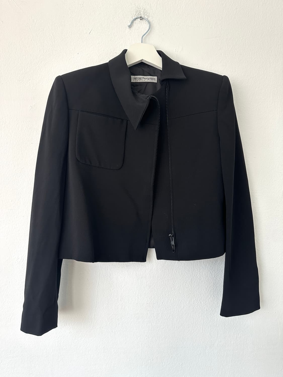 엠포리오 알마니 1998 비대칭 크롭 집업 자켓 상품이미지4