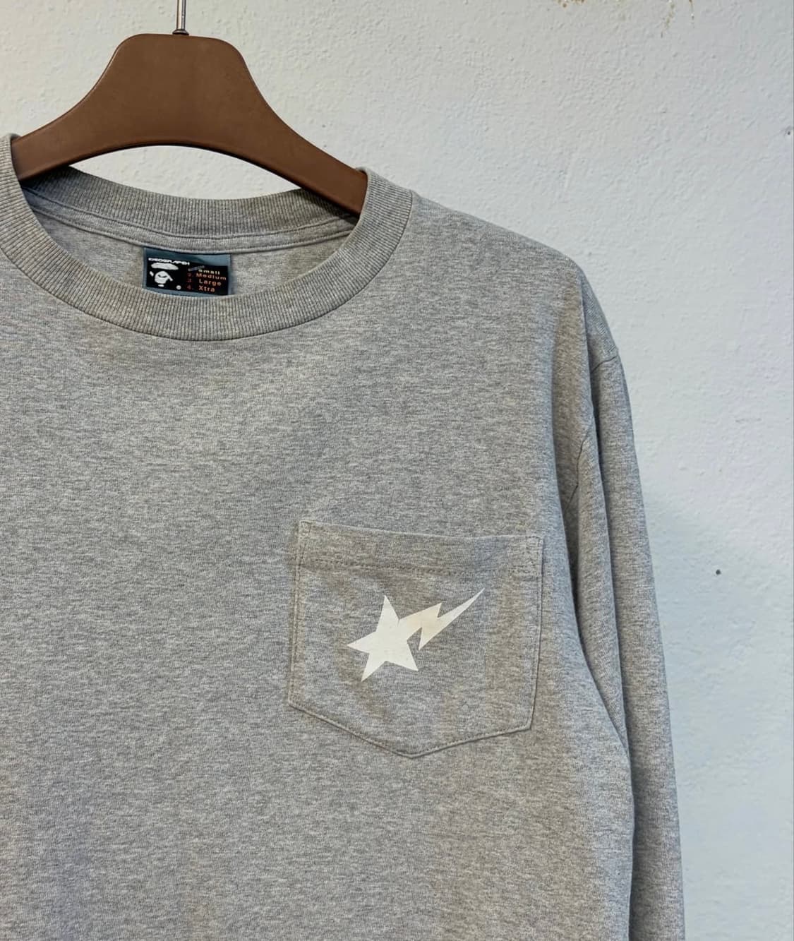 베이프 스타 롱슬리브 티셔츠 상품이미지1