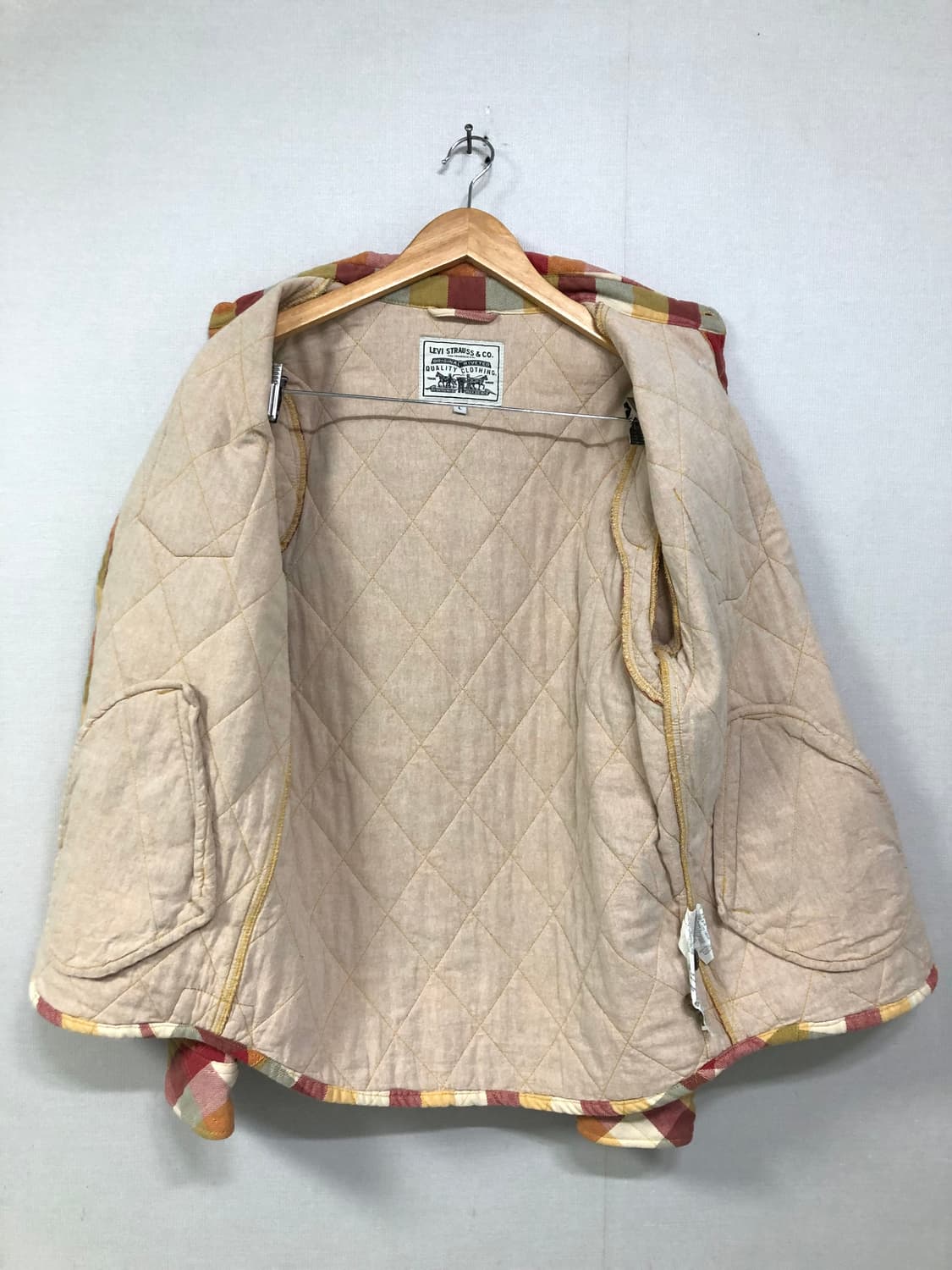 리바이스 도톰한 퀼팅 체크 셔츠 겸 자켓 L 상품이미지8