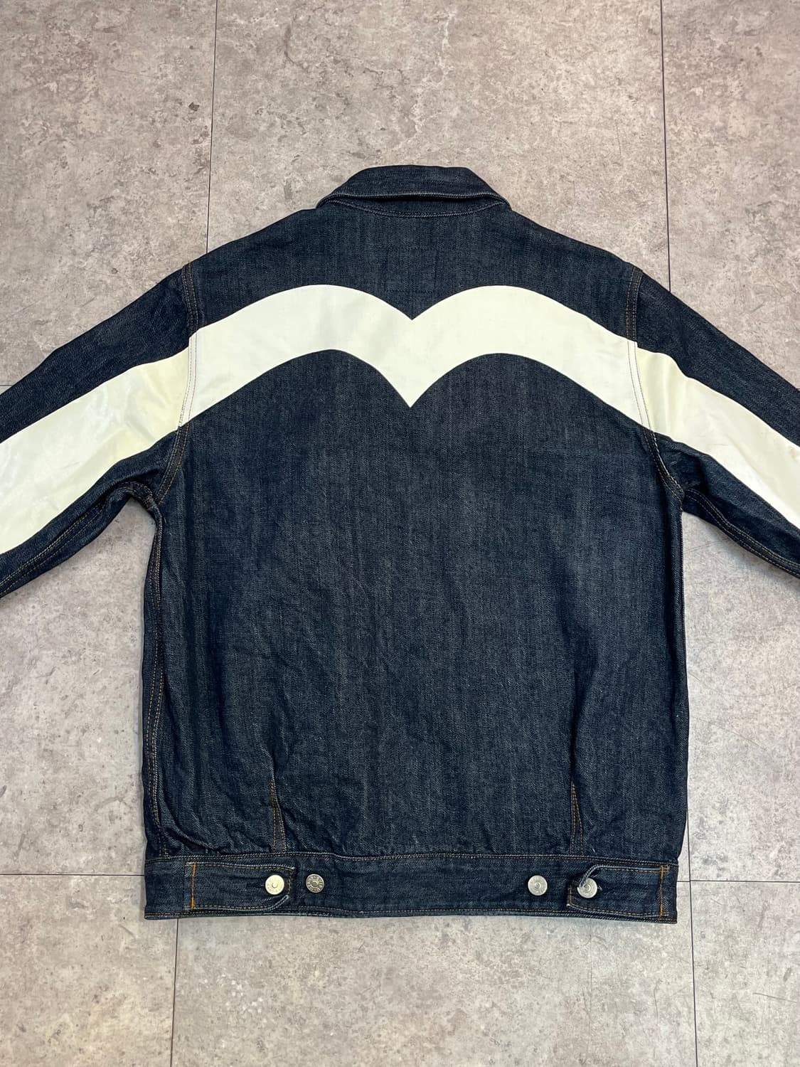 에비수 빅로고 데님 자켓 인디고 105 #csz2305 상품이미지6