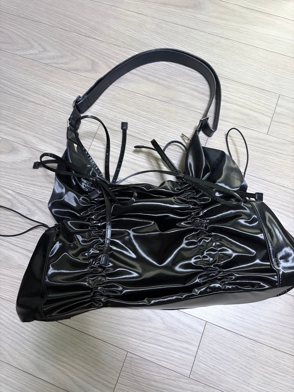 String ribbon large hobo bag Glossy 상품이미지2