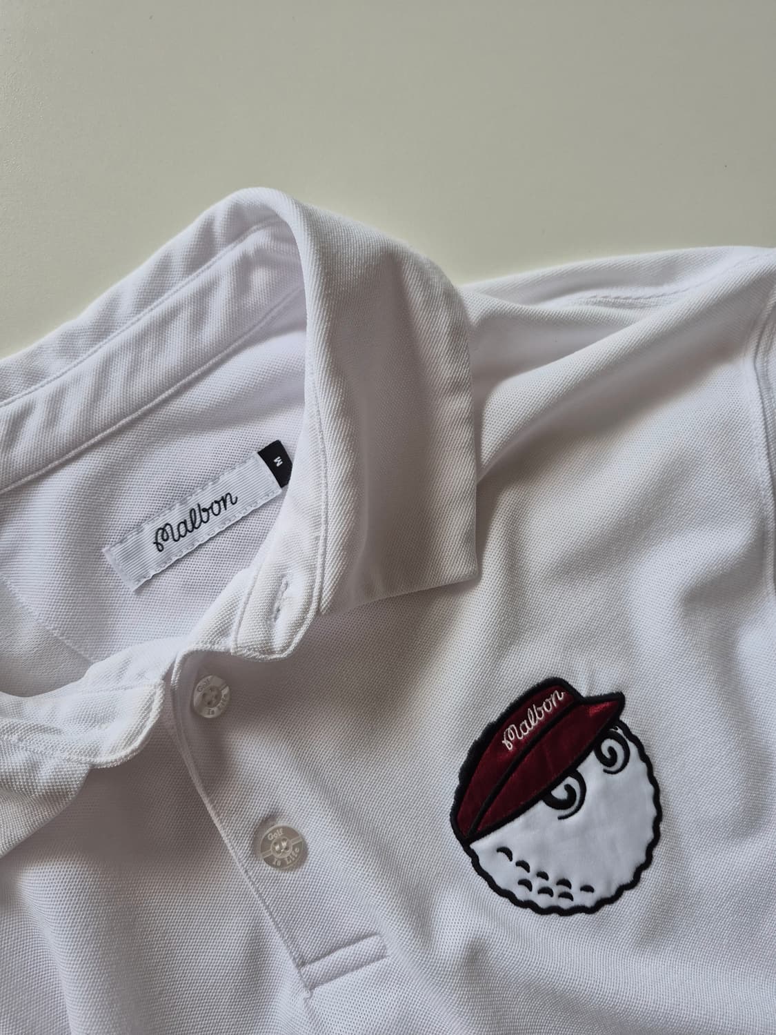 말본골프  화이트 반팔 카라티셔츠 상품이미지5