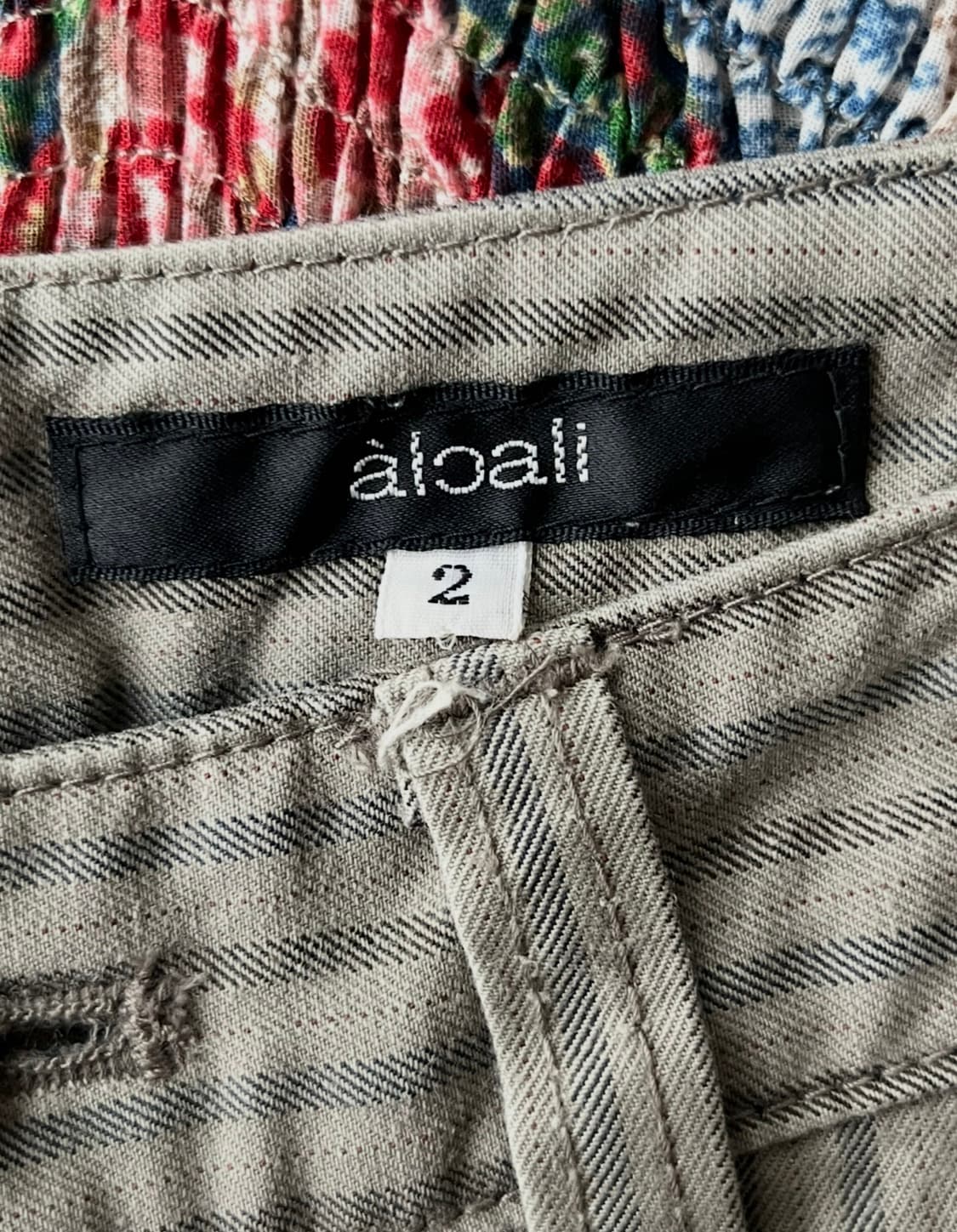 올리브 카키 핀스트라이프 카고 조거 팬츠 상품이미지6