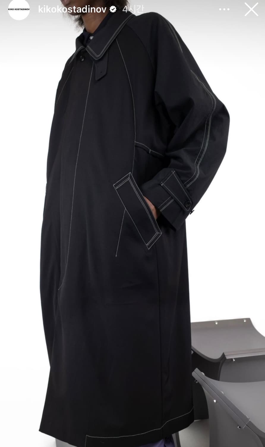 [48] 키코 코스타디노브 KK 코트 02 crow black 상품이미지8