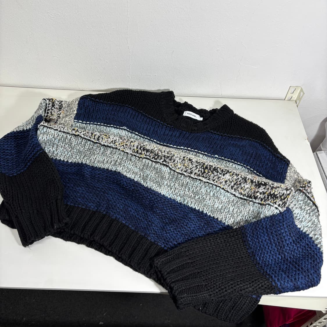 우먼L-XL 니코앤드 루즈오버핏 멀티컬러 헤비울니트 상품이미지1