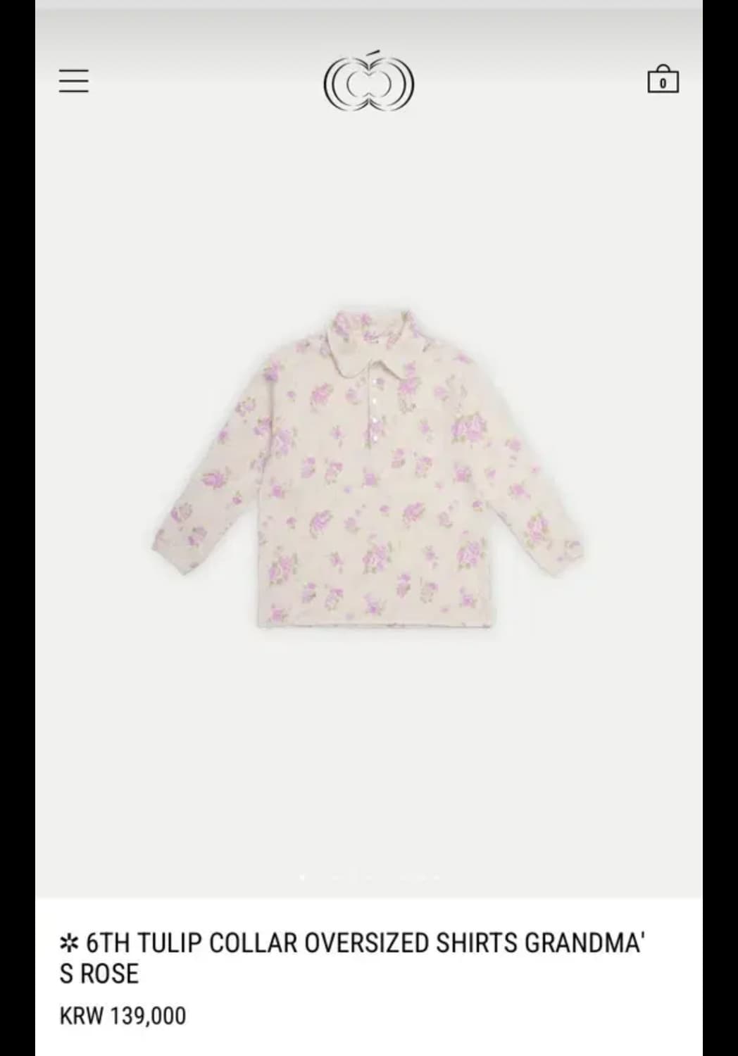 콜로신스 tulip collar over shirt 상품이미지1