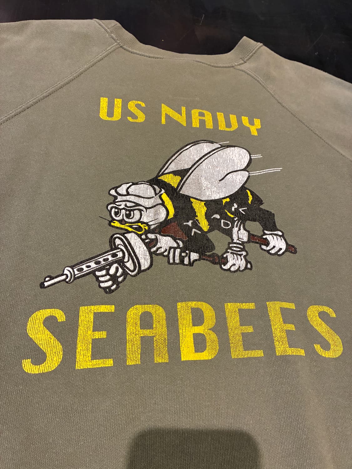 L) 와일드 동키 래글런 us 네이비 맨투맨 올리브 상품이미지4