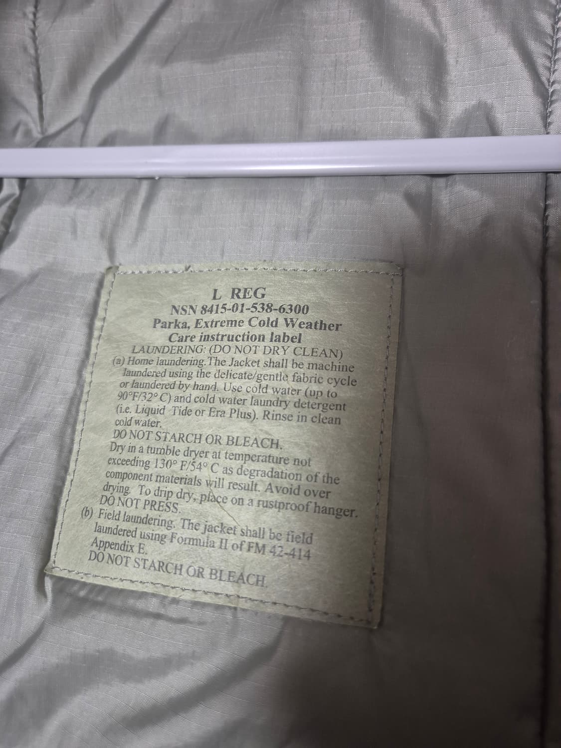 미군 ECWCS level7 프리마로프트 파카 wildthings L-R 상품이미지5