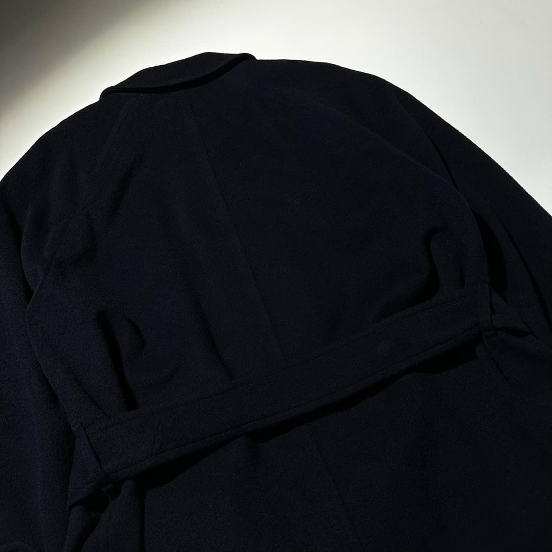 버버리 울 카멜헤어 로브 발마칸 싱글 코트 네이비 상품이미지6