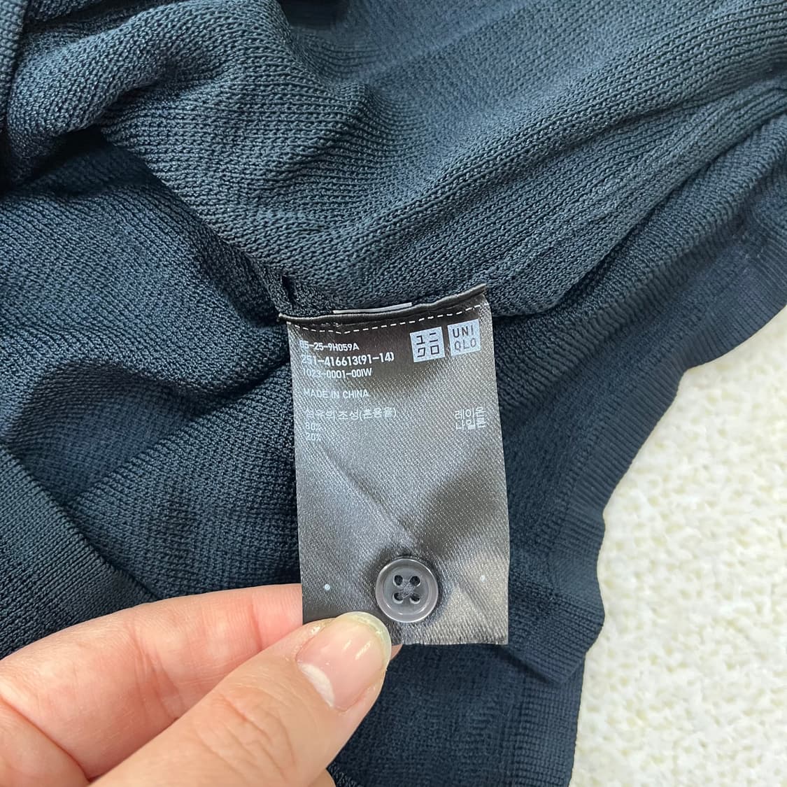 L 새상품 유니클로 반팔 카라티 0303M 상품이미지3