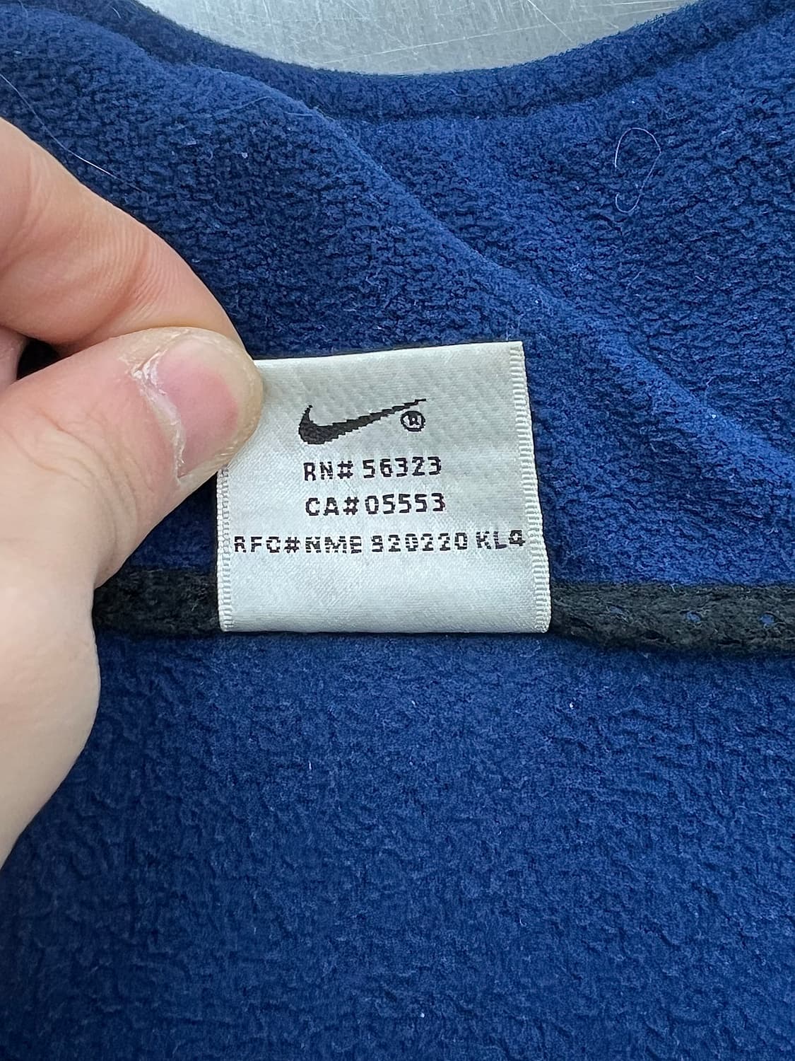 00s 나이키 블루 코트 플리스 풀 집업 자켓 상품이미지8