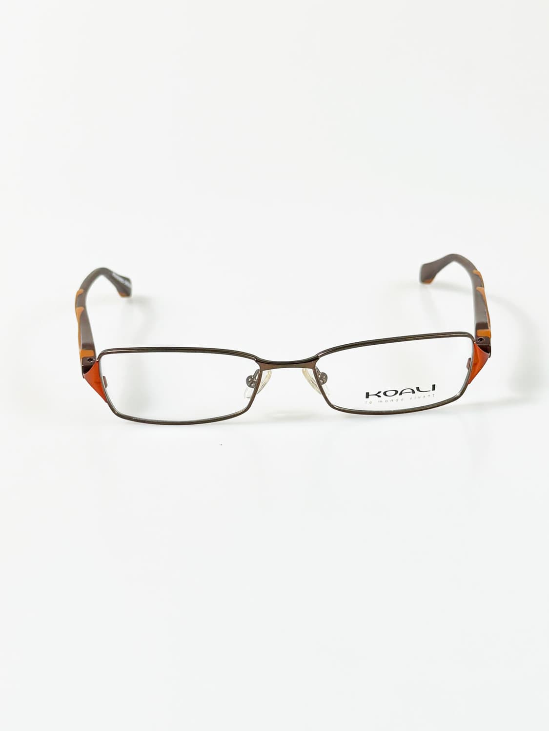 프랑스제 KOALI 브라운 메탈 슬림 스퀘어 빈티지 안경 상품이미지1