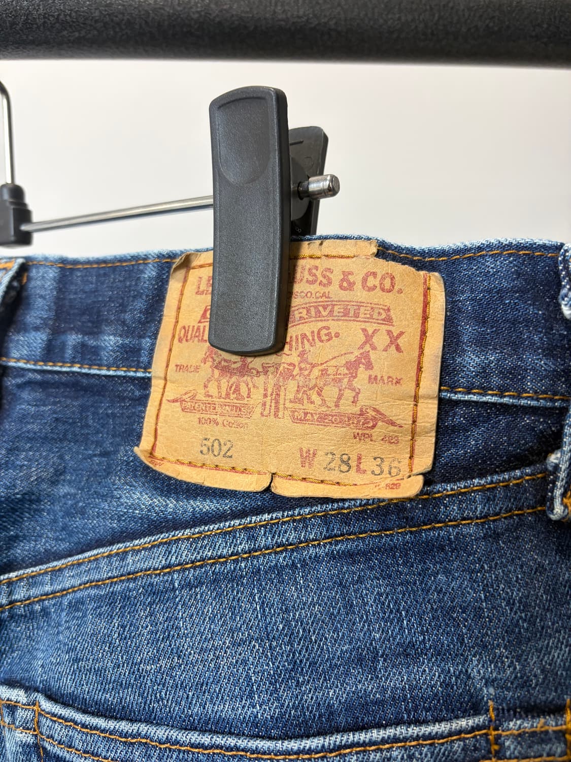 (28) 90s jpn 리바이스502 big E 샐비지 데님팬츠 상품이미지4