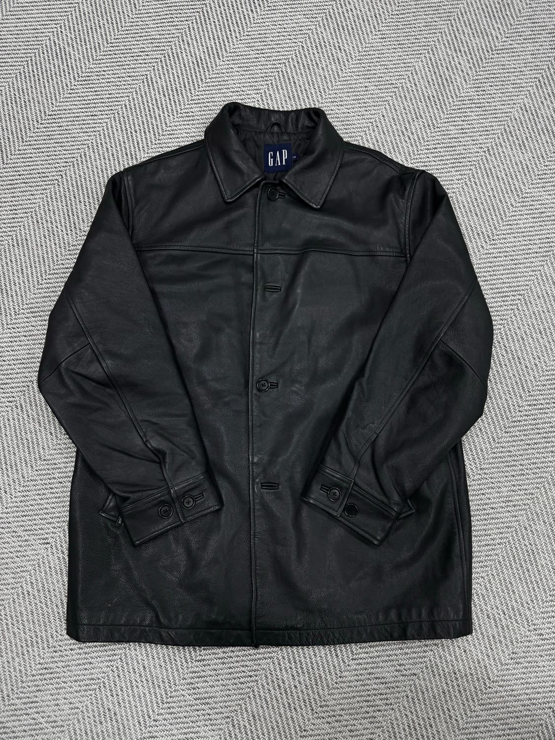 올드 갭 레더 카 코트 블랙 L 상품이미지1