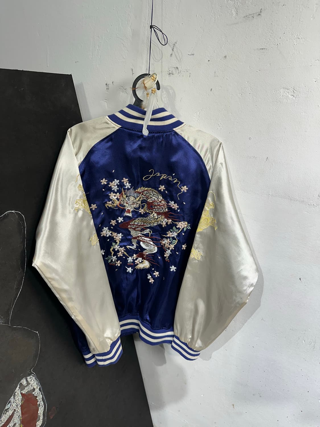 Jpn 일본빈티지 재패니즈 오리엔탈 old 보라 용 스카잔 자켓 상품이미지8