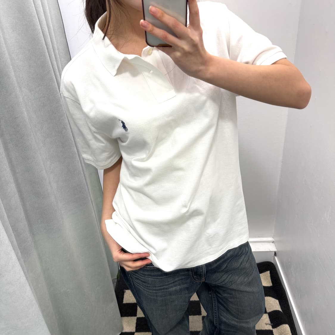 폴로 화이트 pk 반팔 티셔츠 상품이미지1