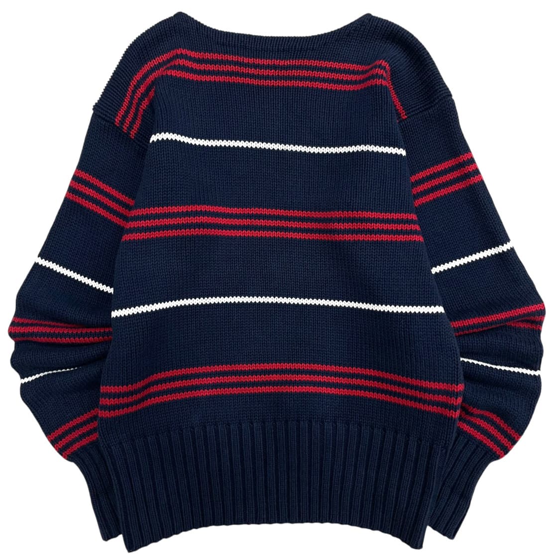 폴로 랄프로렌 레드 스트라이프 배색 네이비 니트 L 상품이미지3
