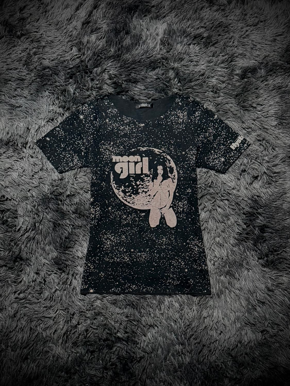 HYSTERIC GLAMOUR 90’s 걸프린팅 우주 패턴 반팔티 상품이미지1