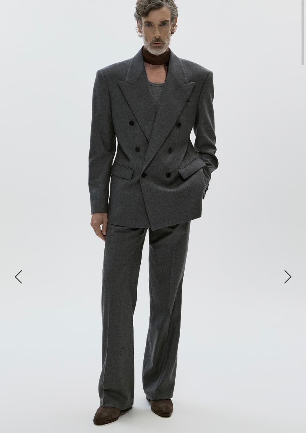 세비지 25fw 그레이 더블 블레이저 L 상품이미지1