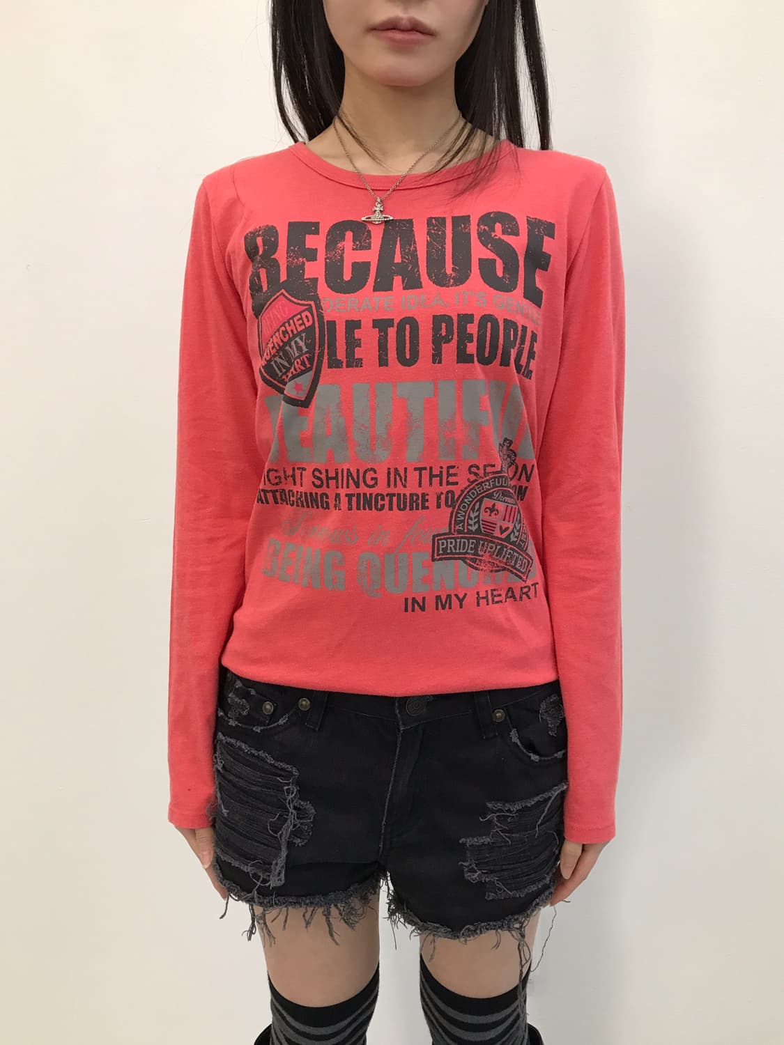 Jpn Kitsch Graphic Long Sleeve T-Shirts 상품이미지2