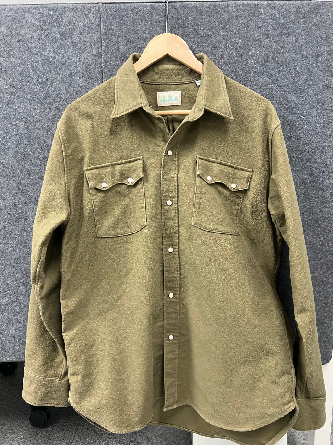 WYTHE 위스 와이즈 플리스 셔츠 L 카키 상품이미지1