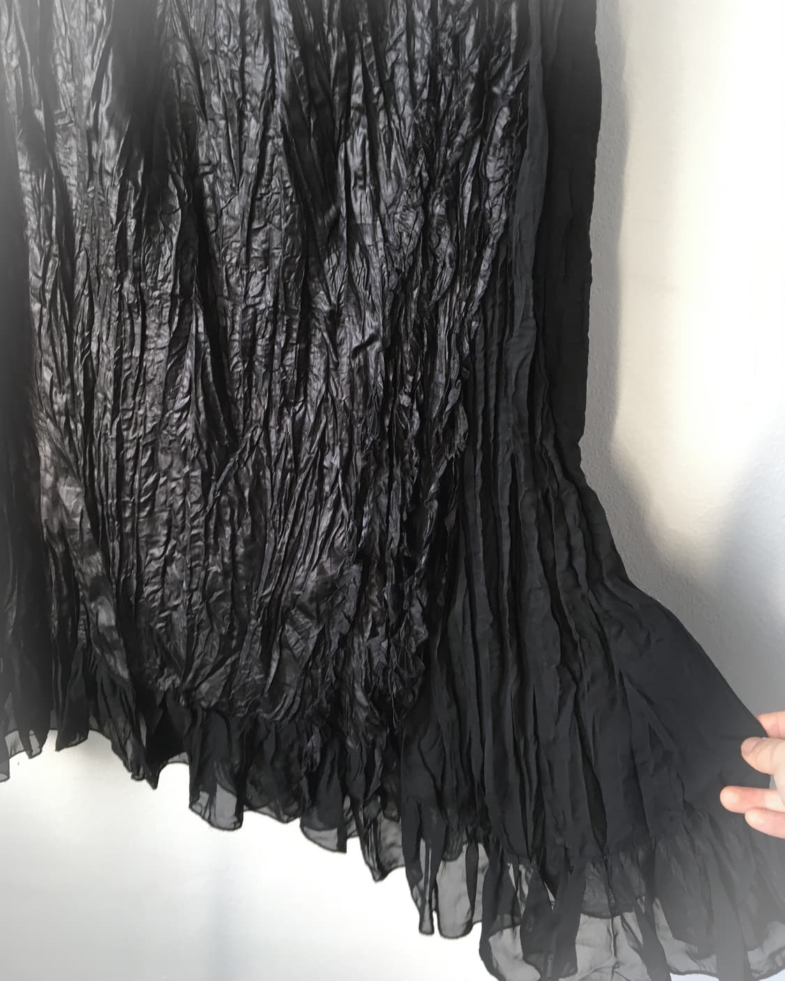 Side layer point pleats long skirt 상품이미지5