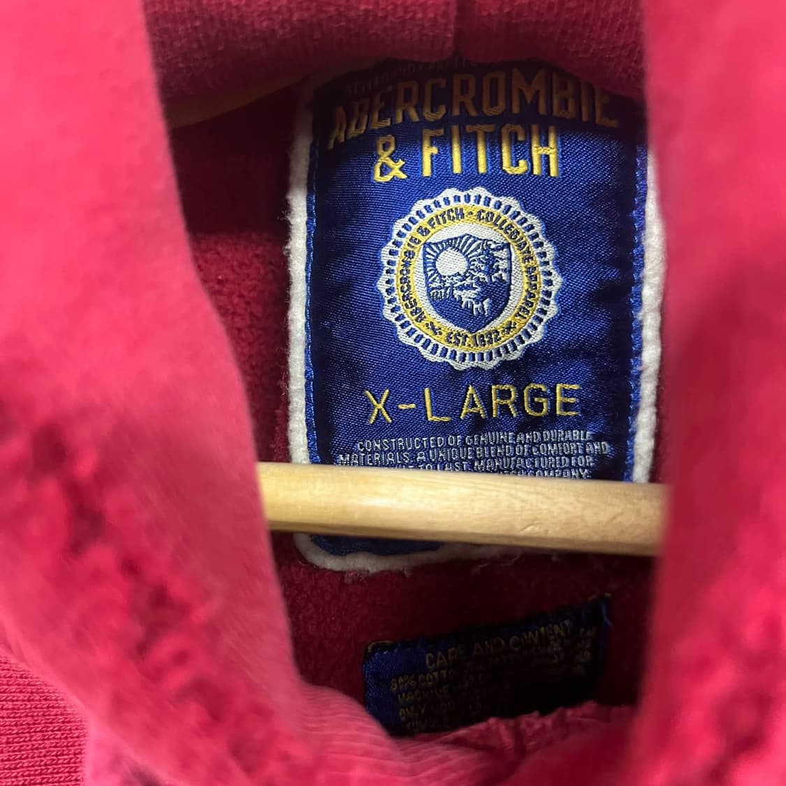 아베크롬비 y2k 딮버건디 스웻 셔츠 후드티(XL) 상품이미지6