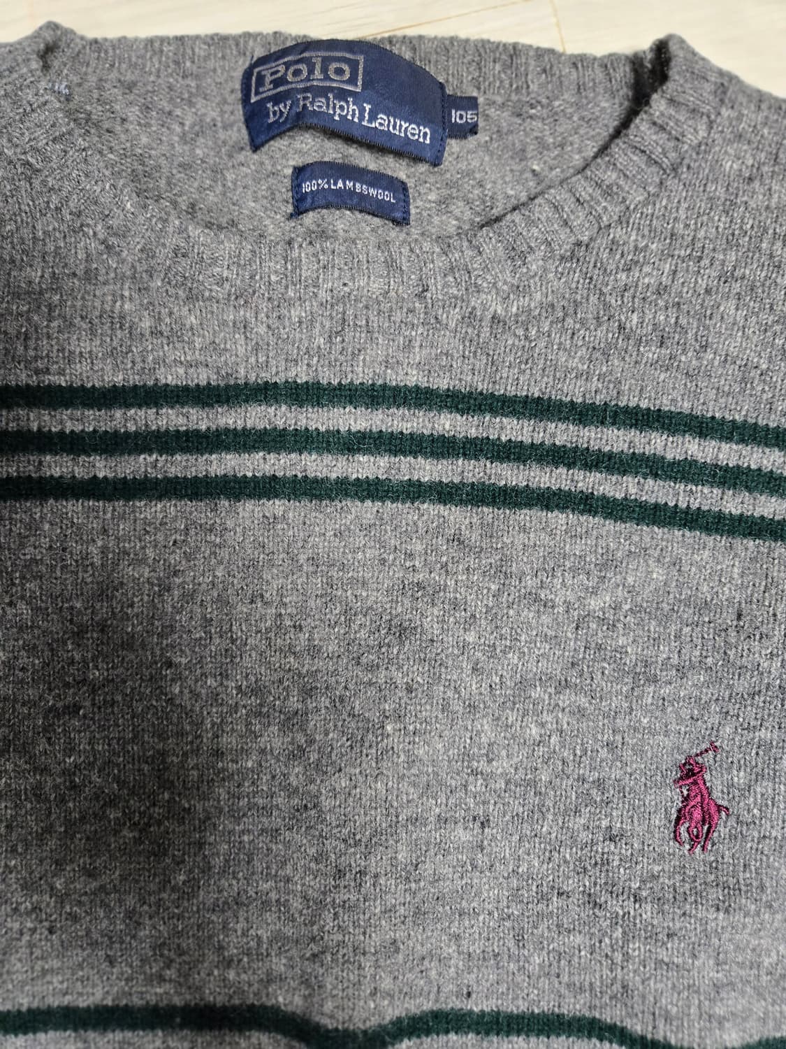 폴로 랄프로렌 스트라이프 램스울 니트 상품이미지3