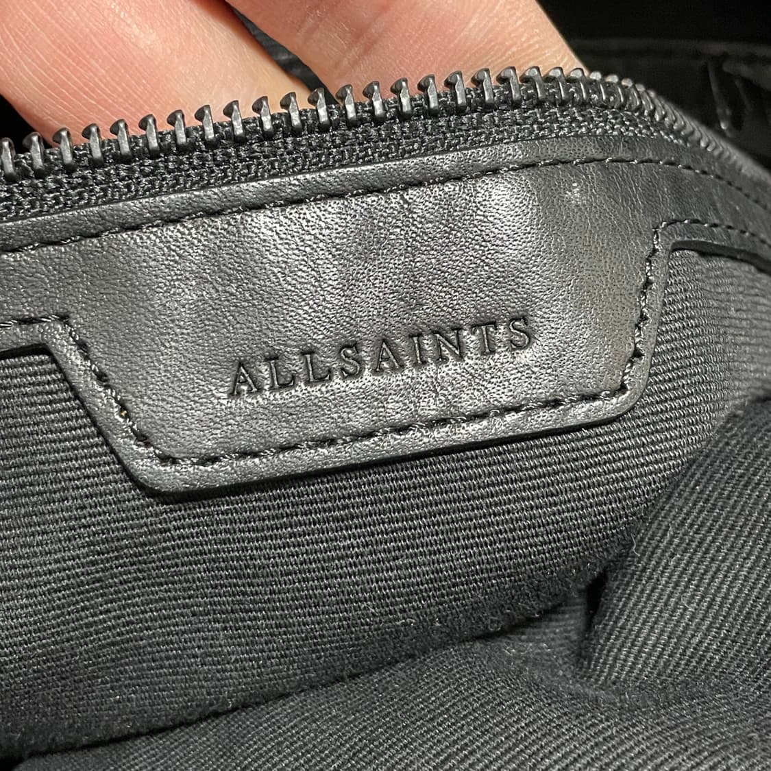 올세인츠 빈티지 블랙 리얼레더 가죽 토트백 상품이미지4