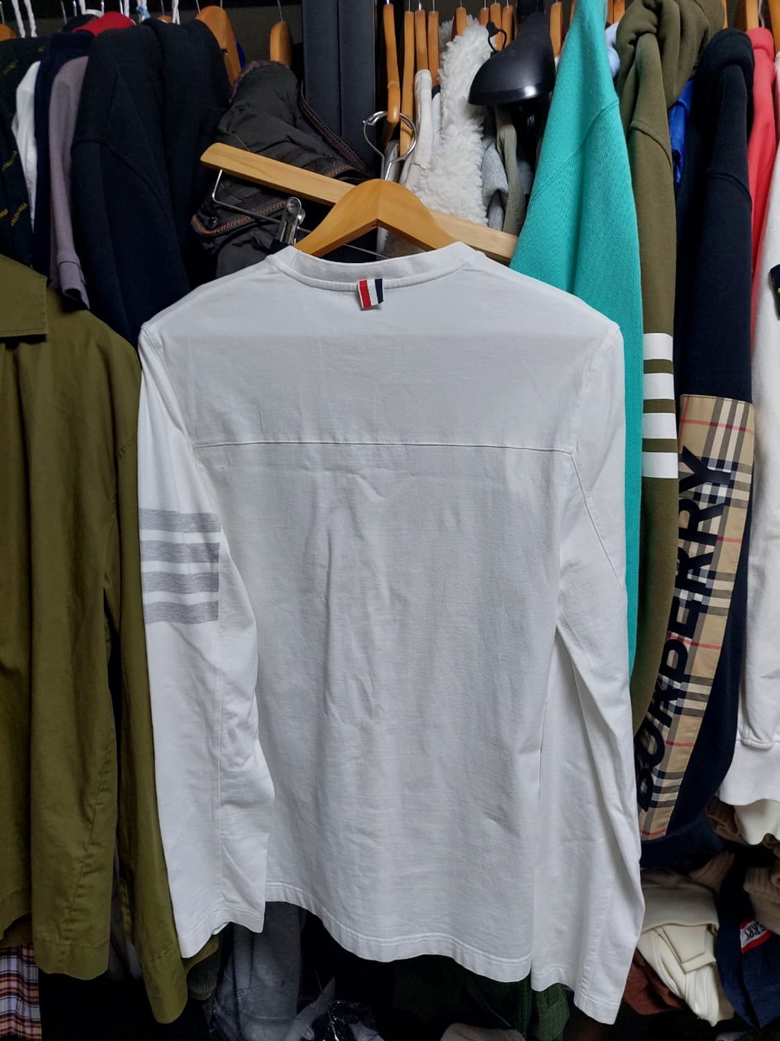 톰브라운 사선 완장 흰색 롱슬리브 정품검수완료 실측100 상품이미지7