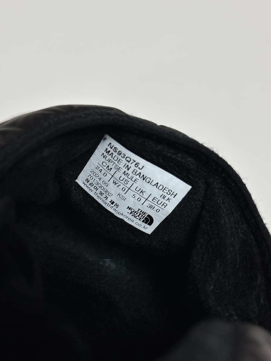 노스페이스 눕시 뮬 블랙 240 상품이미지4