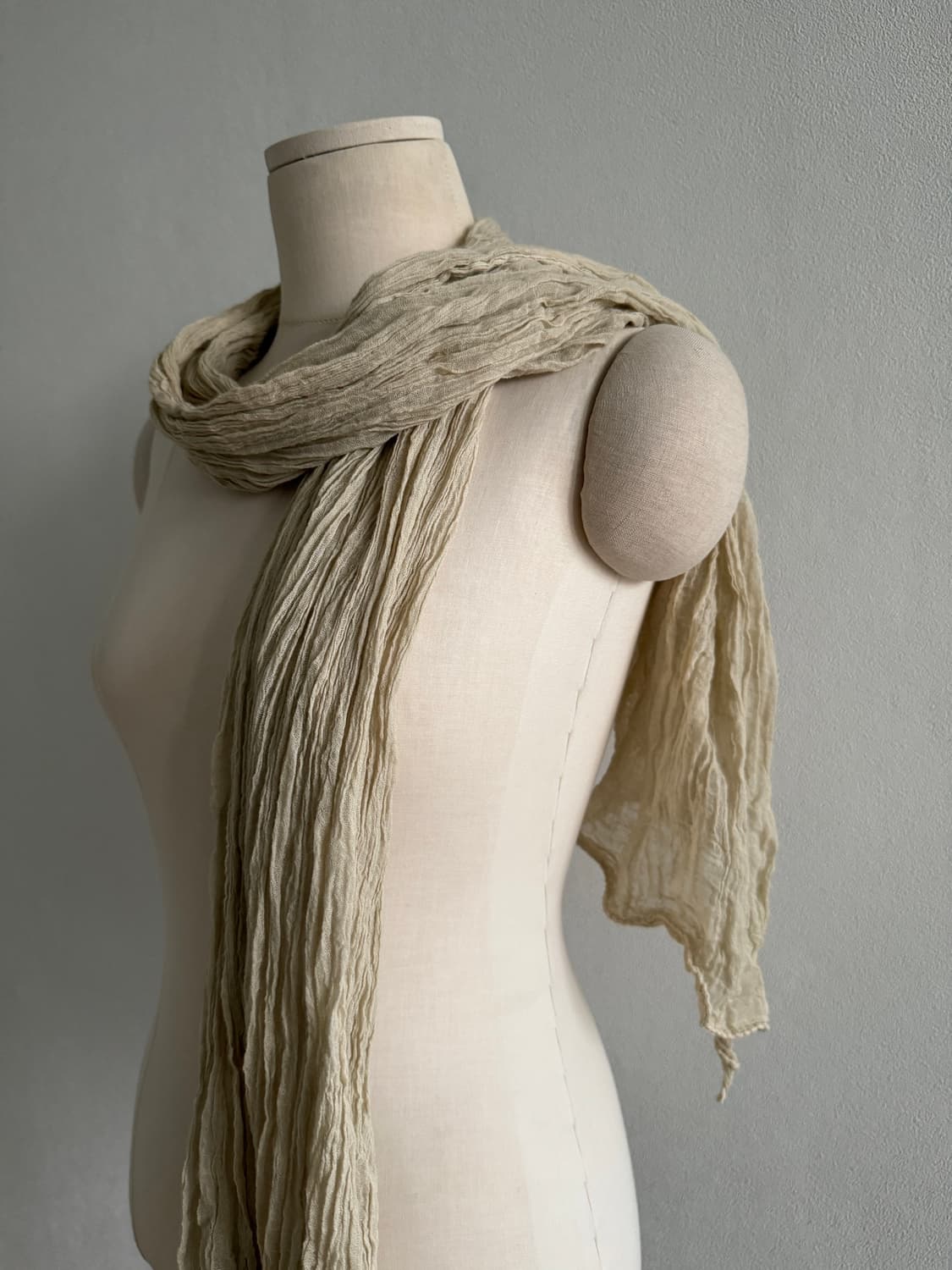 Natural Crinkle Gauze Scarf 상품이미지1