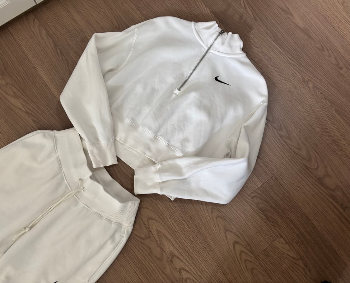 나이키  피닉스 반크롭 반집업 기모카라티 와이드핏 조거팬츠세트 여m 상품이미지1