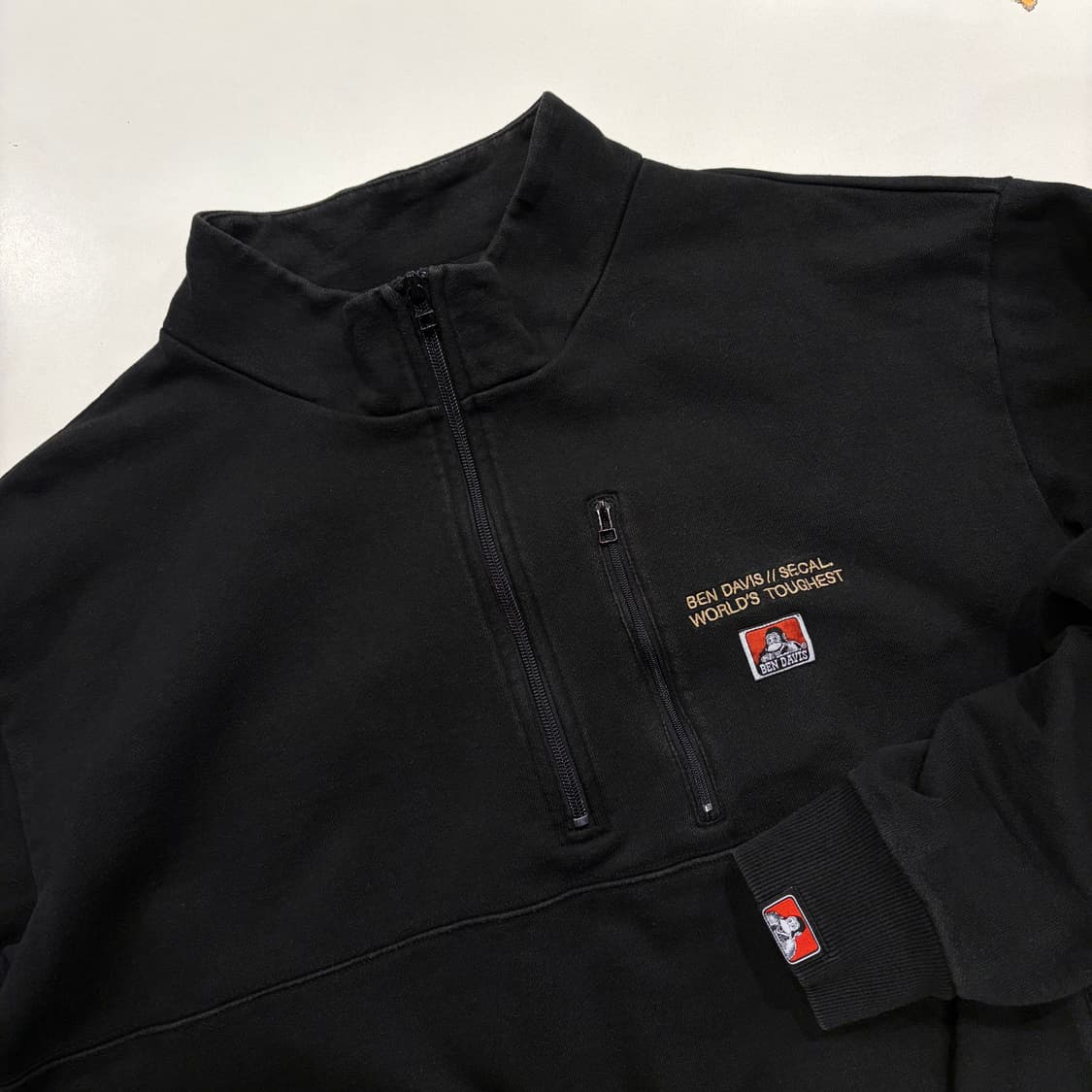 [XL] 벤 데이비스 블랙 백로고 반집업 아노락 맨투맨 B822 상품이미지3