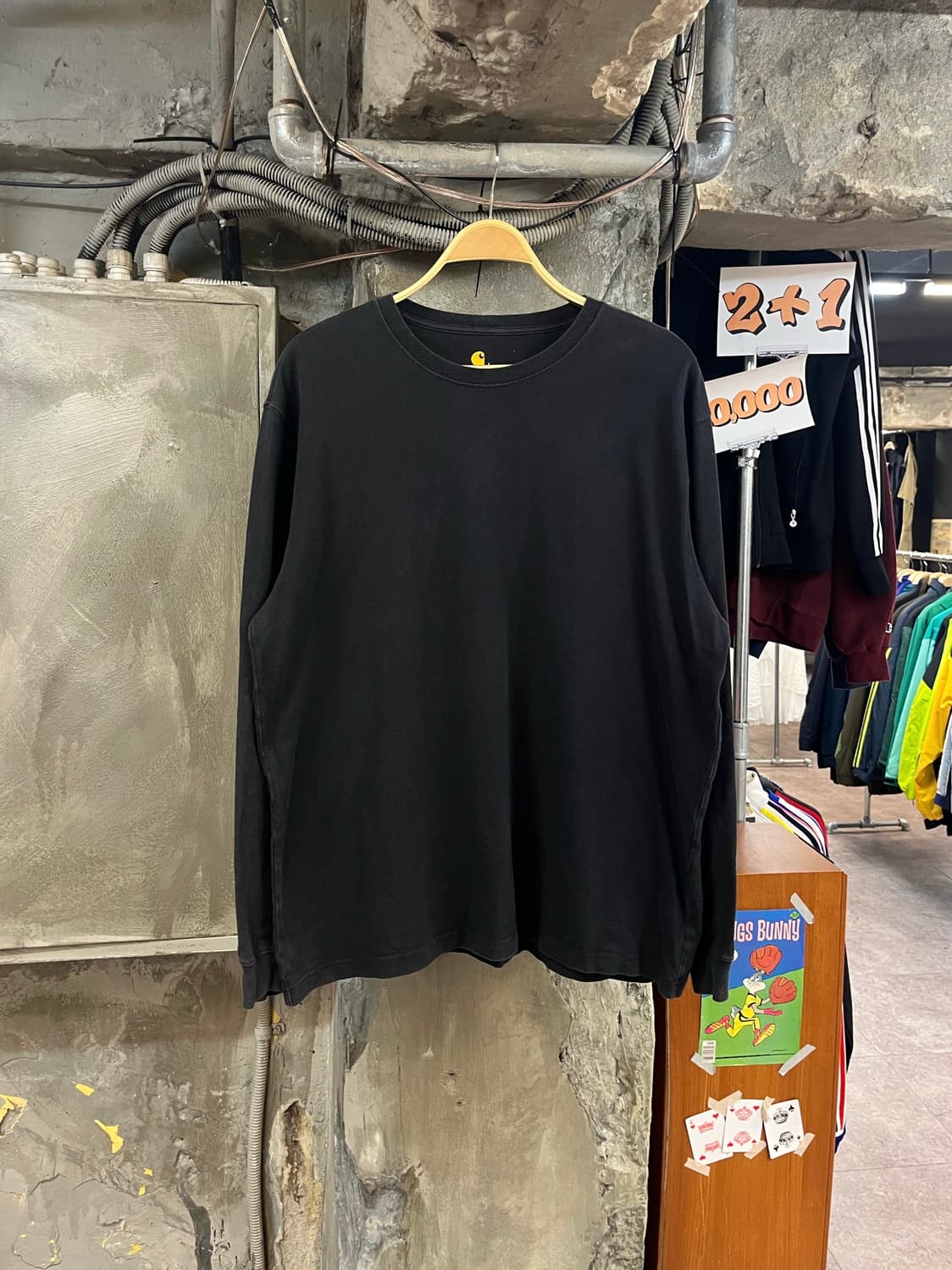 칼하트 롱슬리브리스 긴팔티 블랙 L #csz3647 상품이미지2