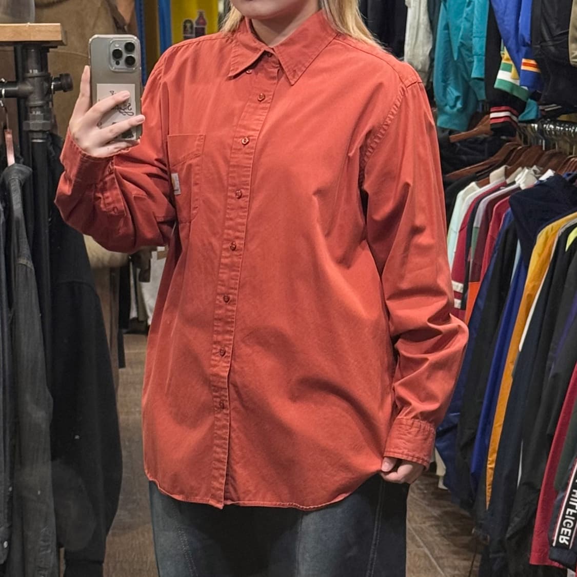 [HI] 칼하트 긴팔셔츠 오렌지  상품이미지4