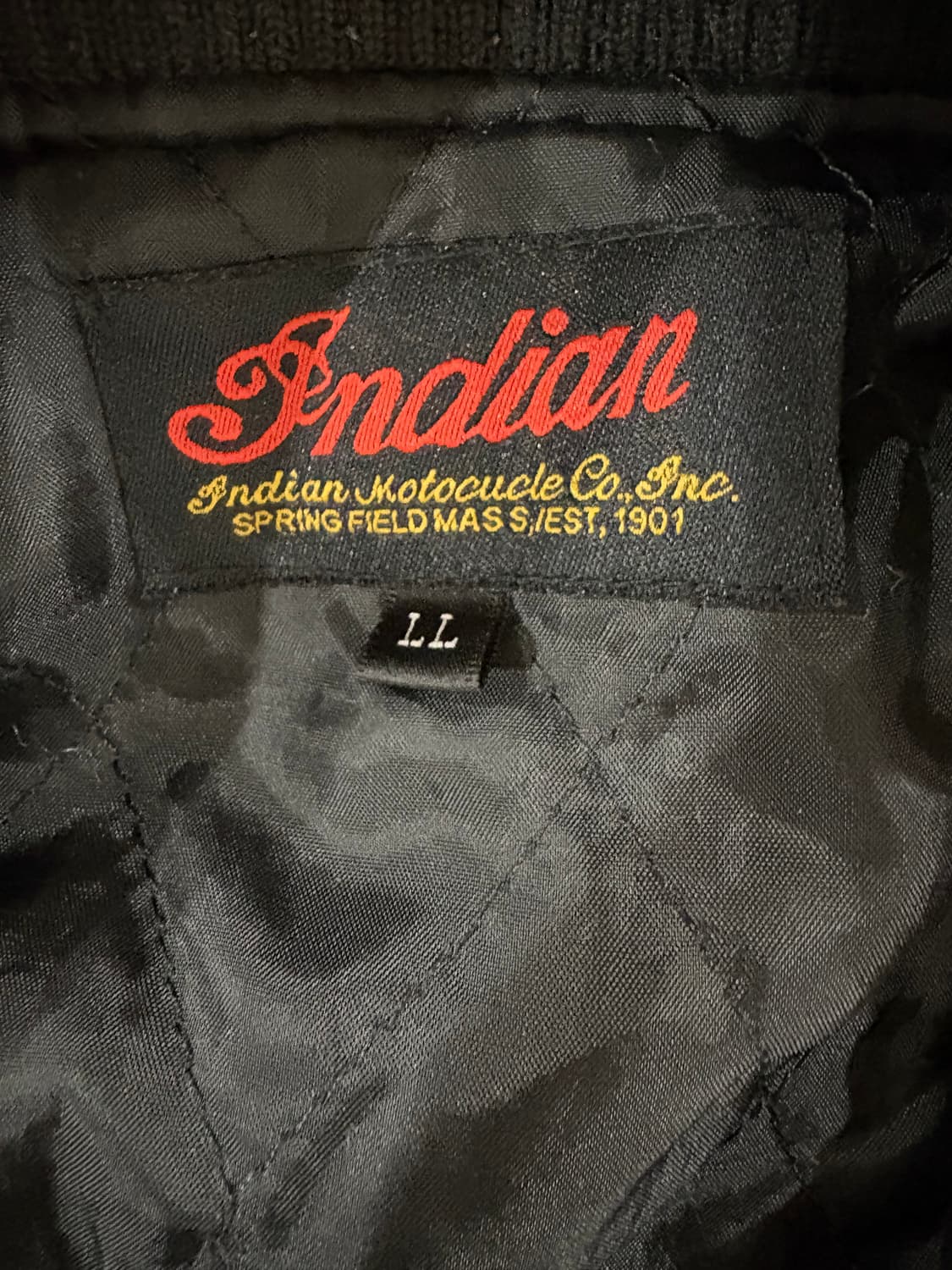 인디안 모터사이클 레더 바시티 자켓 상품이미지5